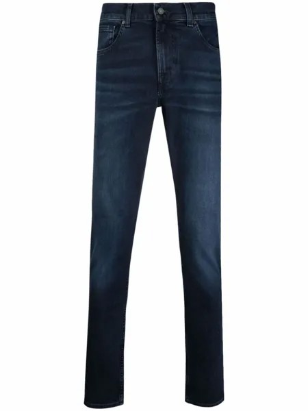 7 For All Mankind прямые джинсы средней посадки, синий