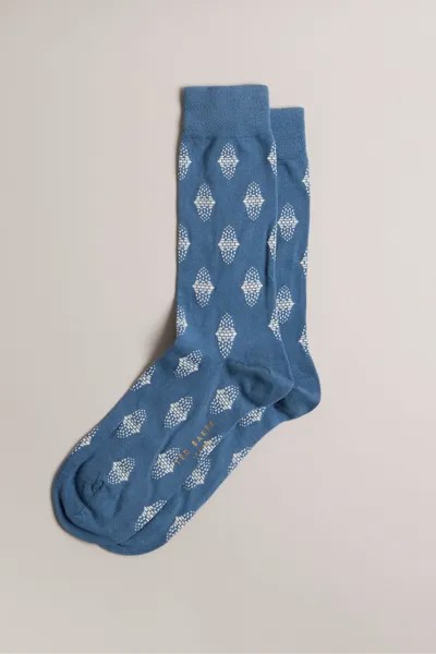 Синие носки Drenchd с геометрическим узором Ted Baker, синий
