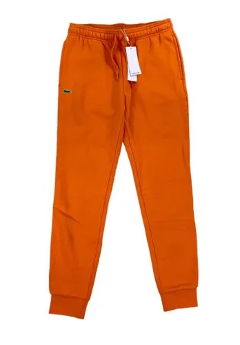 НОВИНКА Lacoste Sport Fleece Tennis Мужские спортивные спортивные штаны с манжетами оранжевого цвета XH5528