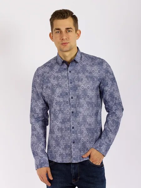 Рубашка мужская PANTAMO GD30700054 синяя 2XL