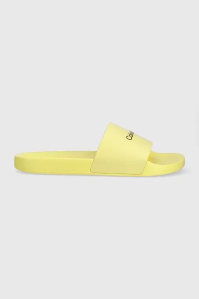 Шлепанцы POOL SLIDE RUBBER Calvin Klein, желтый