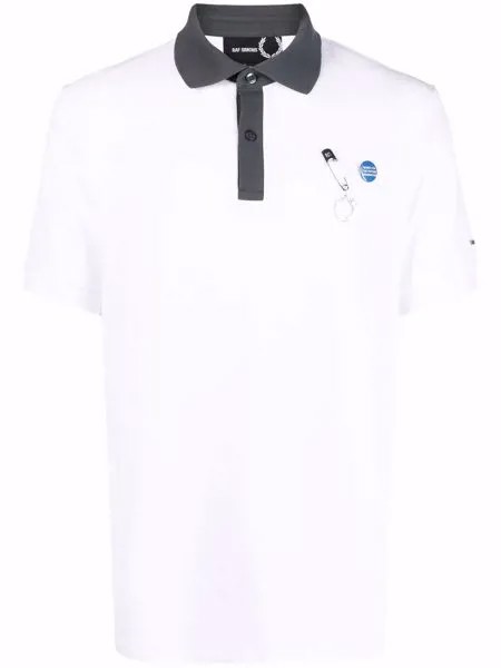 Raf Simons X Fred Perry рубашка поло с декоративной булавкой