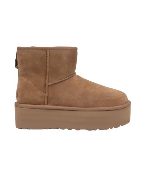 Классические мини ботинки на платформе Ugg, коричневый