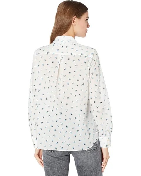 Рубашка Kate Spade New York Ruffle Garden Ditsy Shirt, цвет French Cream