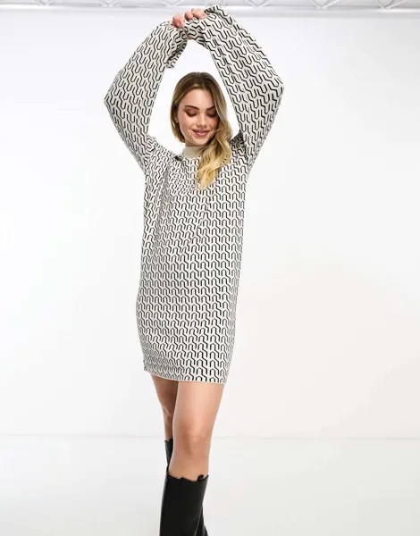 Вязаное мини-платье Vero Moda моно