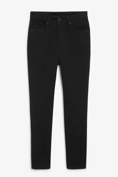 Укороченные черные джинсы Monki Oki класса люкс, черный