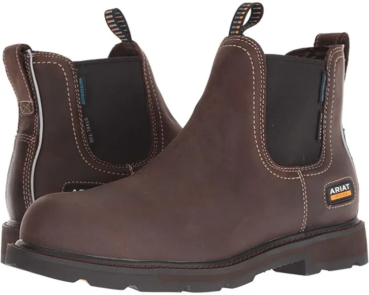 Ботинки Groundbreaker Chelsea H2O Steel Toe Ariat, коричневый