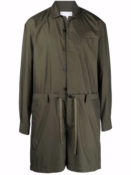 Sacai комбинезон с длинными рукавами и кулиской