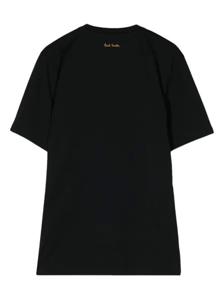 Хлопковая футболка Shadow Logo Paul Smith, черный
