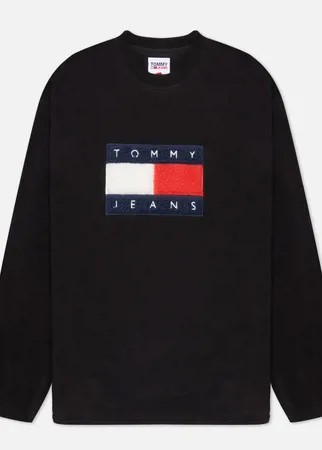 Мужская толстовка Tommy Jeans ABO Polar Fleece Crew Neck, цвет чёрный, размер L
