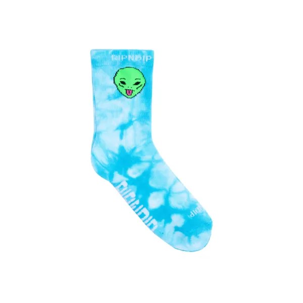 Носки RIPNDIP We Out Here Mid Socks Light Blue Tie Dye 2022