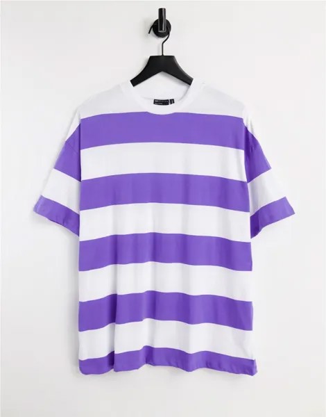 Oversized-футболка в фиолетовую полоску ASOS DESIGN-Фиолетовый цвет