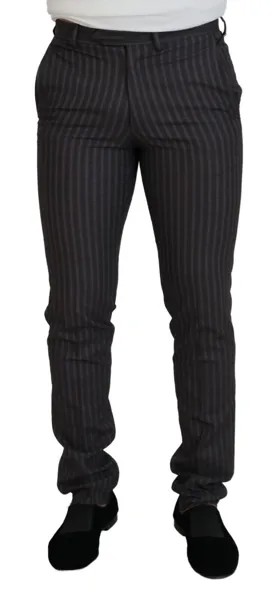 BENCIVENGA COUTURE Брюки коричневые в полоску приталенные мужские брюки IT54/W40/XL 180 долларов США