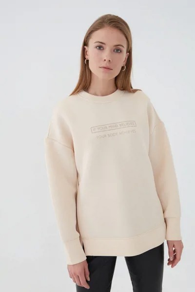 Свитшот женский ZARINA 1122518418 бежевый 42