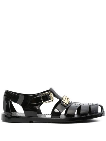 Moschino сандалии с логотипом, черный