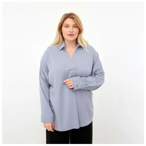 Рубашка женская MIST plus-size, р.54, зеленый