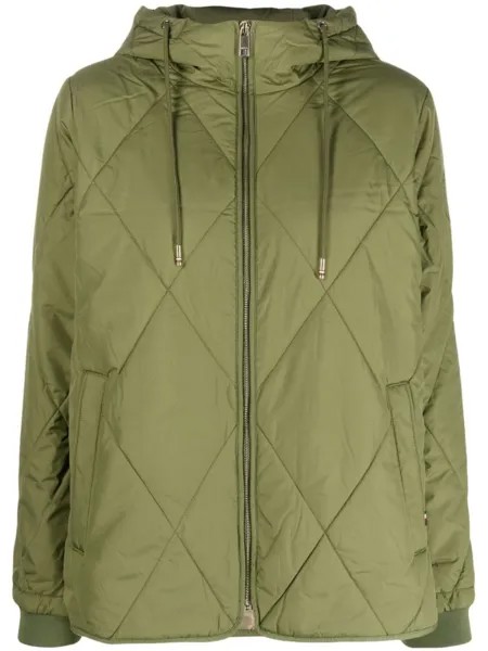 Tommy Hilfiger пуховик с капюшоном и кулиской, зеленый