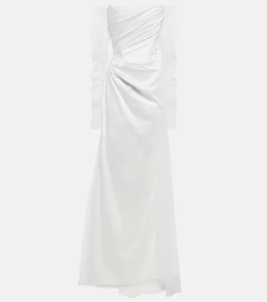 Свадебное платье из атласа и тюля Vivienne Westwood, белый