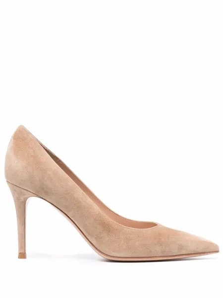 Gianvito Rossi туфли Ricca 100, нейтральный цвет