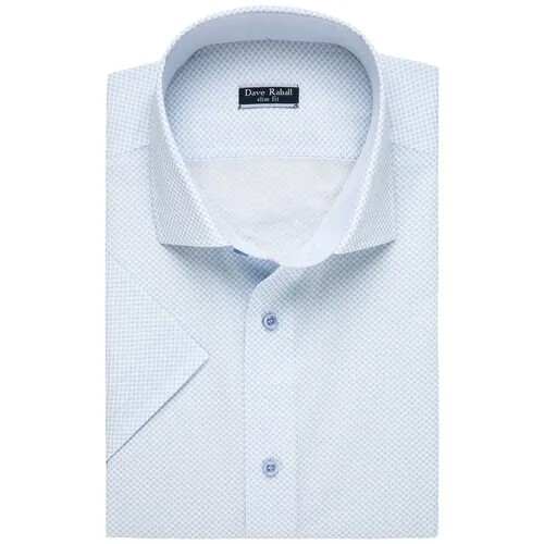 Мужская рубашка Dave Raball 008718 SFs, размер 39 182-188, цвет белый с принтом