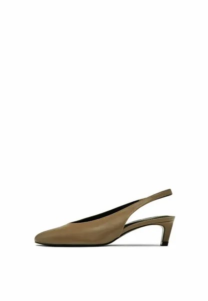 Туфли Slingback Massimo Dutti, зеленый