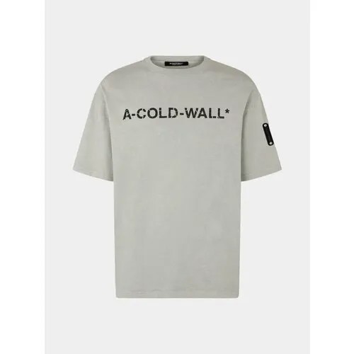 Футболка A-COLD-WALL* Overdye Logo, размер L, серый