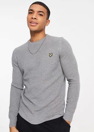Джемпер с декоративной строчкой в рубчик Lyle & Scott-Серый