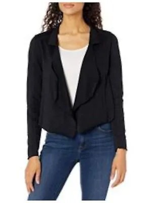 WILLIAM RAST Женская черная текстурированная куртка с длинными рукавами и завязками спереди Куртка XL