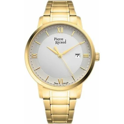 Наручные часы Pierre Ricaud, серый, желтый