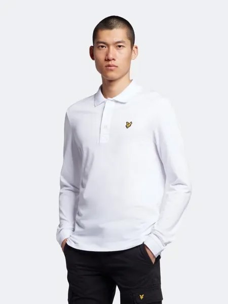 Рубашка поло с длинными рукавами Lyle & Scott, белый