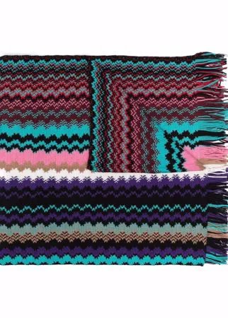 Missoni шерстяной шарф с узором зигзаг