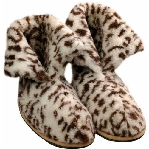 Тапочки HOLTY Тапочки теплушки Сафари, размер 43-44, бежевый, коричневый