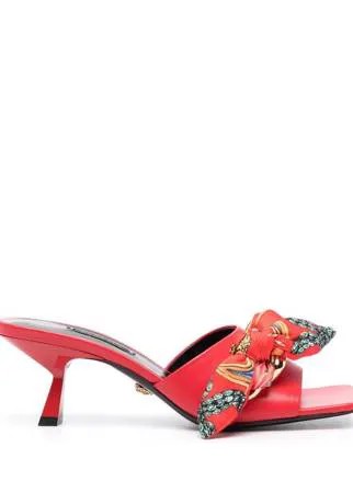 Versace мюли с открытым носком и бантом