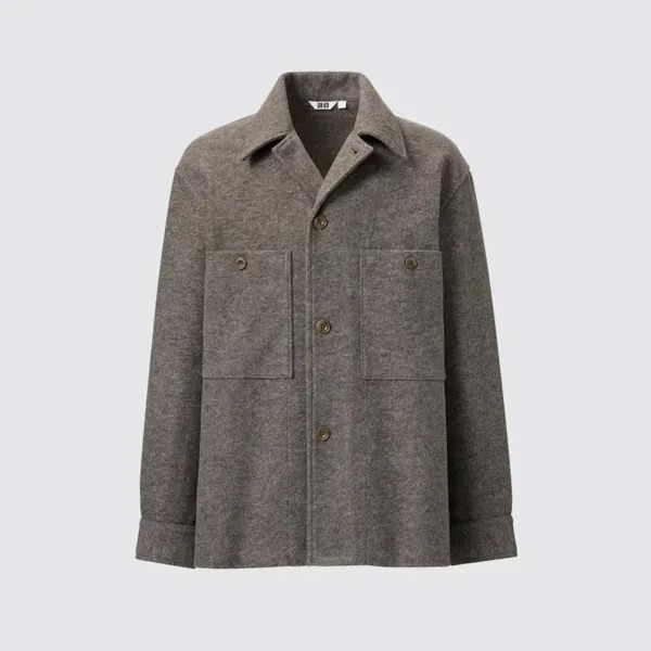 Куртка Uniqlo Fleece Jersey, коричневый