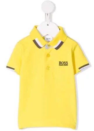 BOSS Kidswear рубашка поло с короткими рукавами и логотипом