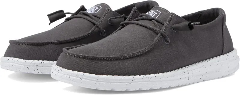 Кроссовки Hey Dude Wendy Slub Canvas Slip-On Casual Shoes, цвет Dark Grey