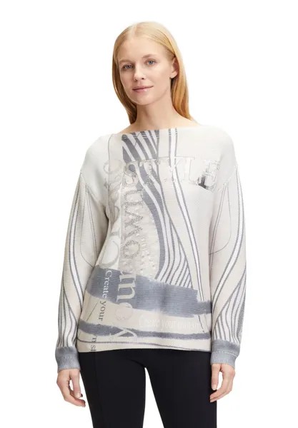 Вязаный свитер с принтом BETTY BARCLAY, цвет Beige Schwarz
