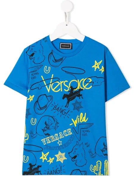 Versace Kids футболка с графичным логотипом