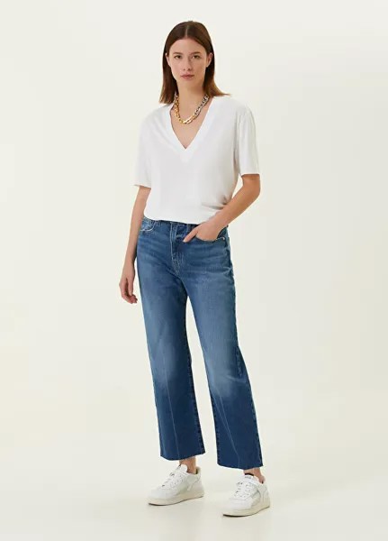 Голубые джинсовые брюки с высокой талией Frame Denim