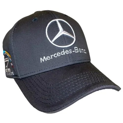 Бейсболка бини Mercedes-Benz Бейсболка Мерседес Кепка Mersedes, размер 55-58, серый