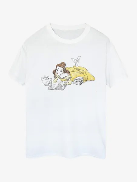 Белая футболка для взрослых NW2 Beauty & The Beast Belle George., белый