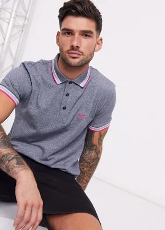 Темно-синее поло с кантом BOSS Athleisure-Темно-синий