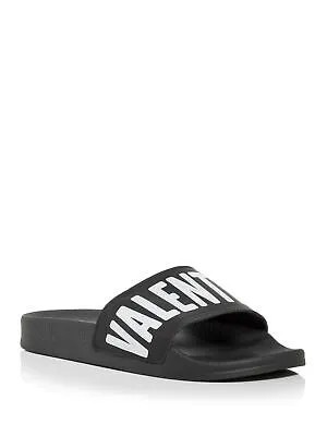 VALENTINO Мужские сандалии без шнуровки на платформе и платформе Gaia черного цвета с логотипом 6