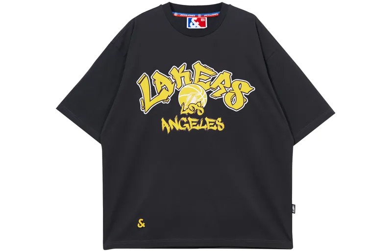 Футболка Nba X Jack&Jones X Lakers Nba унисекс Jack Jones, серый
