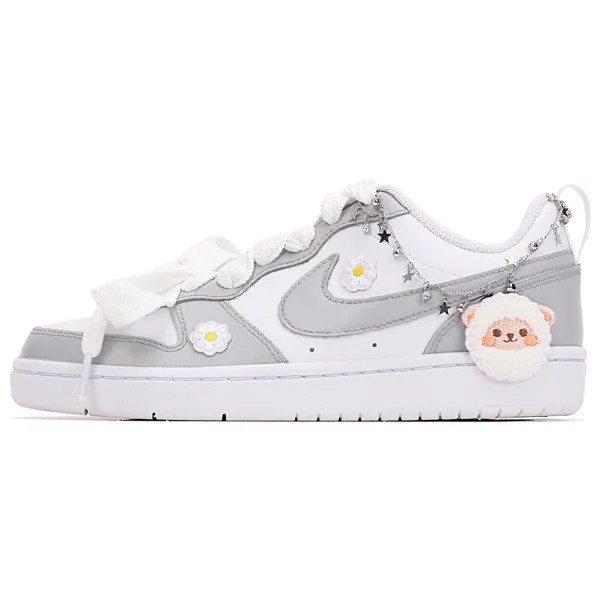 Кроссовки Nike Court Borough Skateboarding Shoes Women's Low-top Grey/white, серый/белый