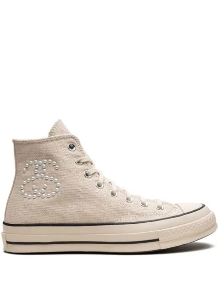 Converse кеды Chuck 70 High Fossil из коллаборации со Stussy, нейтральный цвет