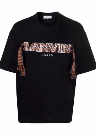 LANVIN футболка с вышитым логотипом и кисточками