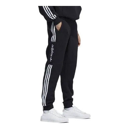 Спортивные штаны Men's adidas originals Alphabet Printing Stripe Athleisure Casual Sports Bundle Feet Autumn Black Pants, черный