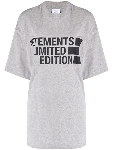 VETEMENTS футболка Limited Edition с логотипом