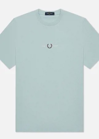 Мужская футболка Fred Perry Embroidered, цвет голубой, размер M